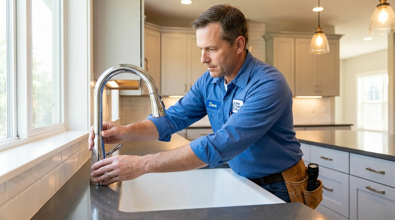 Kitchen faucet installation by Johns Plumbing LLC in Cordele