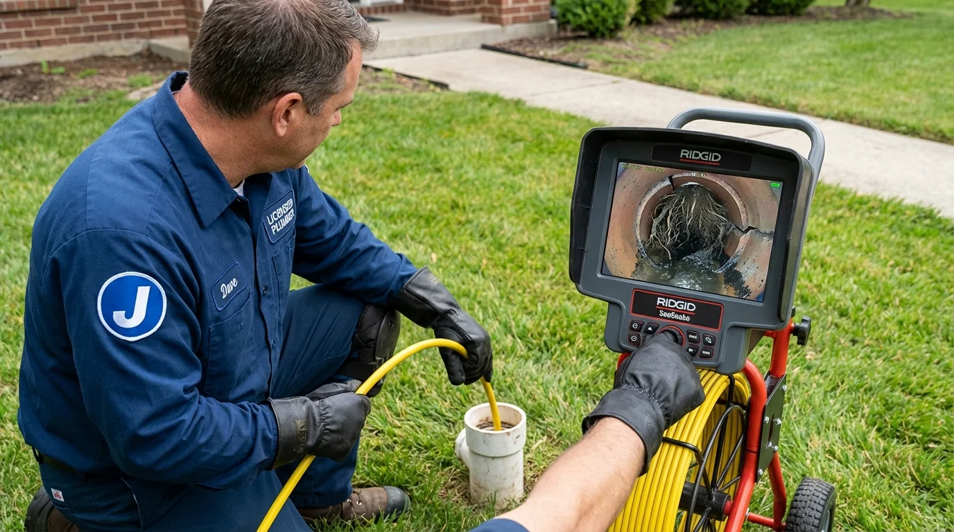 Sewer camera inspection being performed by Johns Plumbing LLC in Cordele
